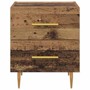 Noční skříňka se zásuvkou 2 pcs Staré dřevo 40 x 35 x 47,5 cm - obrázek 7