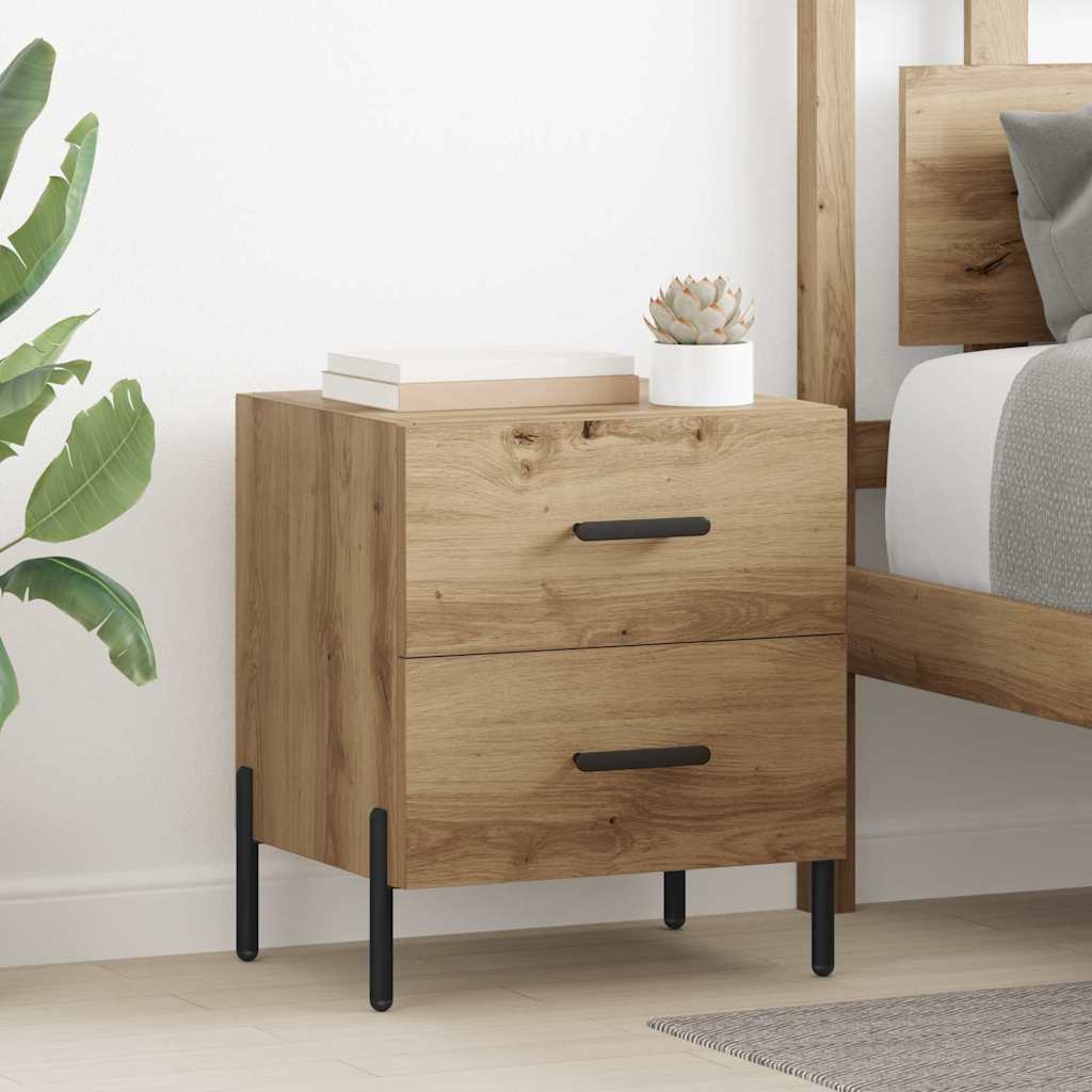 vidaXL Dulap de noapte cu sertar stejar artizanal 40 x 35 x 47.5 cm