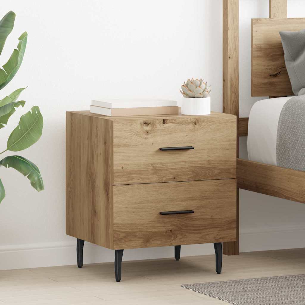 Нощен шкаф 2 pcs дъб артизан 40 x 35 x 47.5 см Инженерно дърво
