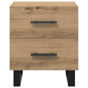 Nočna omarica s predalom 2 pcs Umetni hrast 40 x 35 x 47,5 cm - slika 7