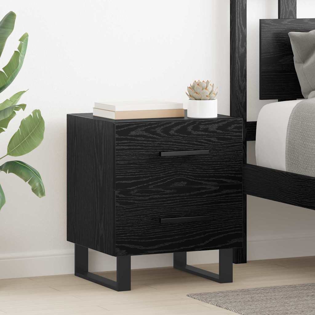 vidaXL Noptiere 2 pcs Stejar negru 40 x 35 x 47.5 cm Lemn compozit