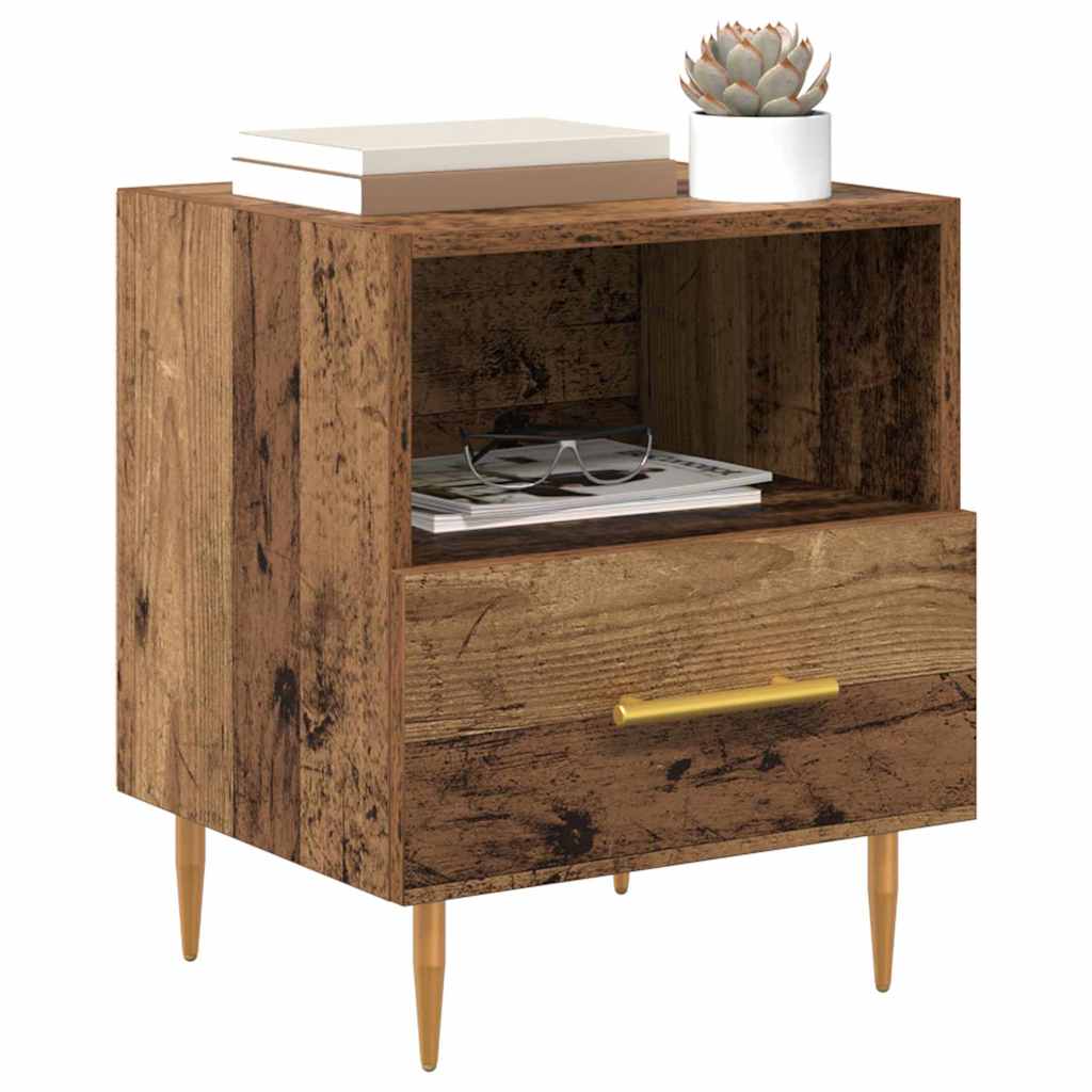 vidaXL Nachtkastje met lade Bruin 40 x 35 x 47,5 cm Bewerkt hout
