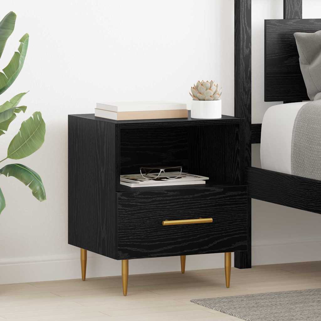 vidaXL Nachttisch Schwarz 40 x 35 x 47,5 cm Holzwerkstoff