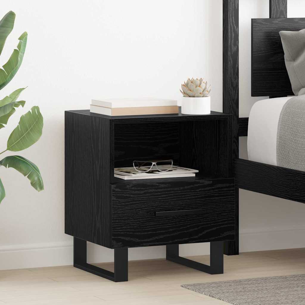Mobilă și Mobilier - Dulap de noapte Stejar negru 40 x 35 x 47.5 cm Lemn compozit