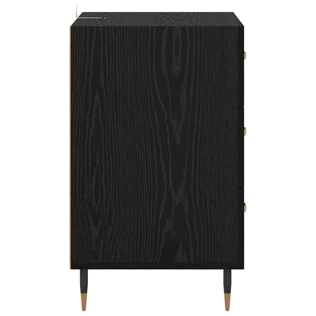 Yöpöytäkaappi Musta tammi. 40 x 40 x 66 cm Tekninen puu - Image 7