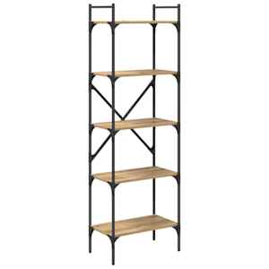 vidaXL Raamatukapp 5 tasandit 56 x 32 x 174 cm Tehispuit K&auml;sit&ouml;&ouml;puu