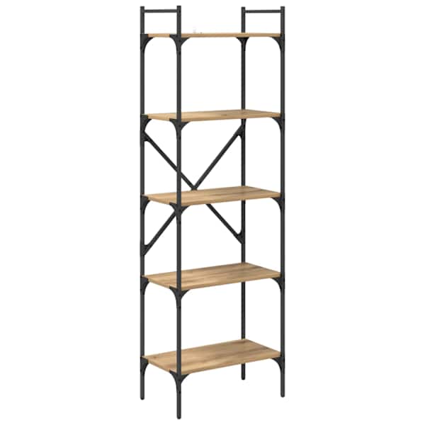 vidaXL Raamatukapp 5 tasandit 56 x 32 x 174 cm Tehispuit K&auml;sit&ouml;&ouml;puu