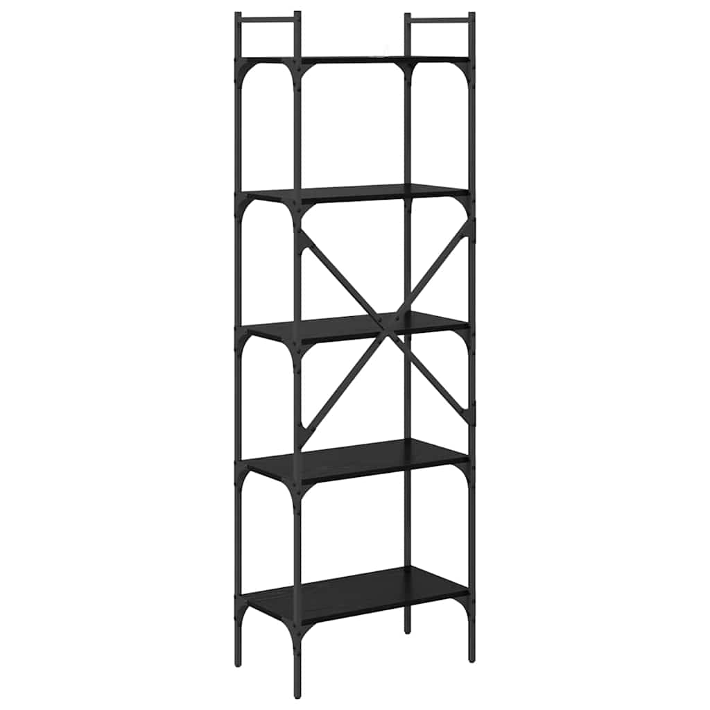 Raamatukapp Must tamm 56 x 32 x 174 cm Tehispuit - Image 7