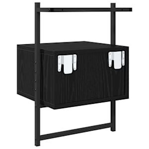 Noční skříňka 2 pcs Černý dub 35 x 30 x 51 cm kompozitní dřevo - obrázek 9