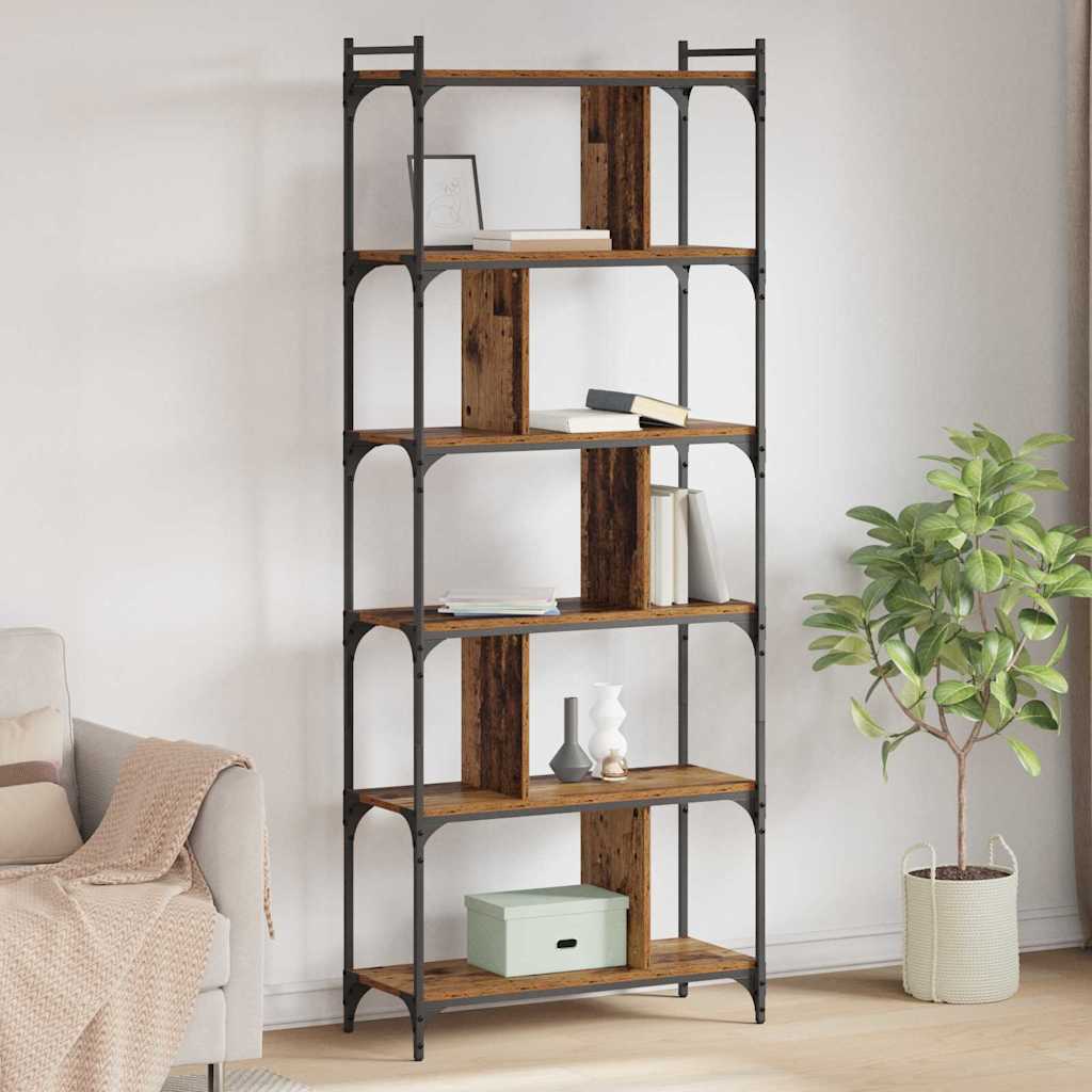 Rafturi - Bibliotecă Lemn vechi 76 x 32 x 192 cm Lemn compozit