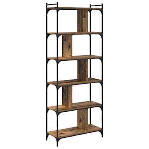 vidaXL Raamatukapp 5 tasandit 76 x 32 x 192 cm Tehispuit Vana puit