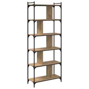vidaXL Raamatukapp 5 tasandit 76 x 32 x 192 cm Tehispuit k&auml;sit&ouml;&ouml;tamm