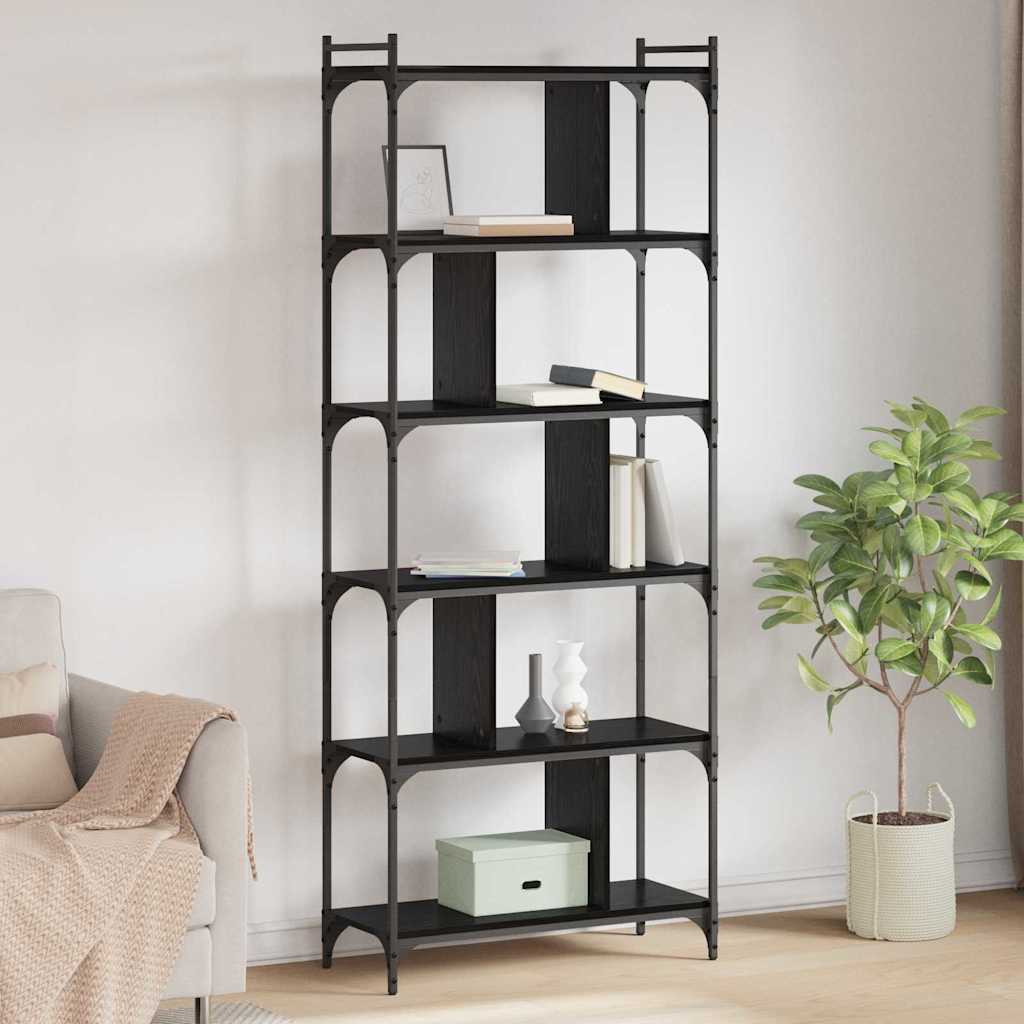 Rafturi - Bibliotecă Stejar negru 76 x 32 x 192 cm Lemn compozit