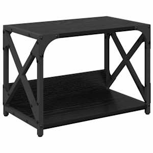 vidaXL Printeri alus Must tamm 44 x 26 x 31.5 cm Tehispuit