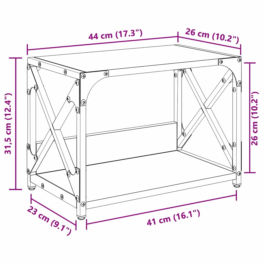 Printeri alus Must tamm 44 x 26 x 31.5 cm Tehispuit - Image 11