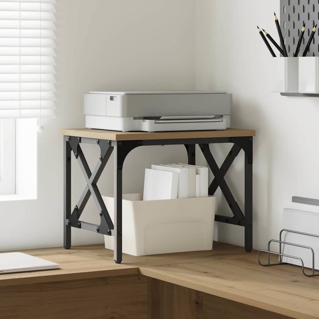 vidaXL Suport pentru imprimantă Stejar Artizanal 40 x 30 x 31 cm