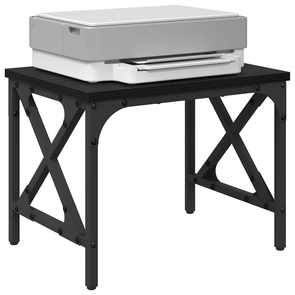 Thumbnail - vidaXL Druckerständer Verstellbar Schwarz Eichen-Optik 40 x 30 x 31 cm