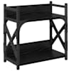vidaXL Printeri alus Must tamm 40 x 20 x 40 cm Tehispuit