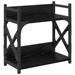 vidaXL Printeri alus Must tamm 40 x 20 x 40 cm Tehispuit