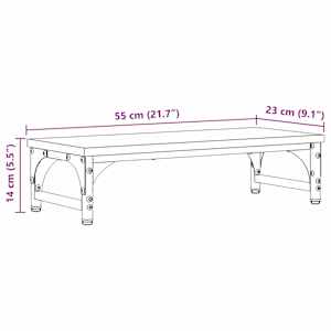 Stojan na monitor Staré dřevo 55 x 23 x 14 cm kompozitní dřevo - obrázek 11