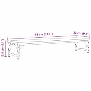 Stojan na monitor Staré dřevo 85 x 23 x 15,5 cm - obrázek 11