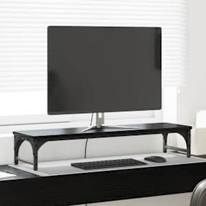 Stojan na monitor Černý dub 85 x 23 x 15,5 cm kompozitní dřevo - obrázek 1