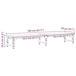 Stojan na monitor Artisanový dub 105 x 23 x 15,5 cm - obrázek 12