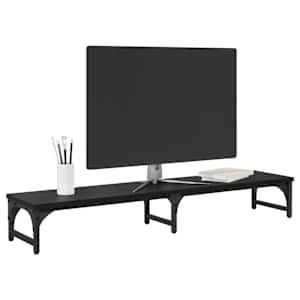 Stojan na monitor Černý dub 105 x 23 x 15,5 cm kompozitní dřevo - obrázek 3