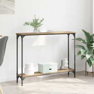 Konzolna miza Umetni hrast 100 x 22,5 x 75 cm Konstruiran les