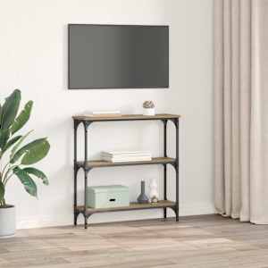 Konzolový stolek s policí Artisanový dub 75 x 22,5 x 75 cm - obrázek 4