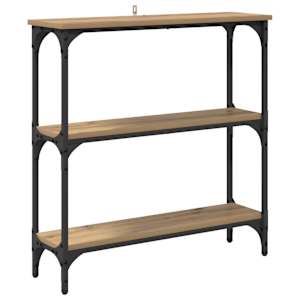 Konzolový stolek s policí Artisanový dub 75 x 22,5 x 75 cm - obrázek 2