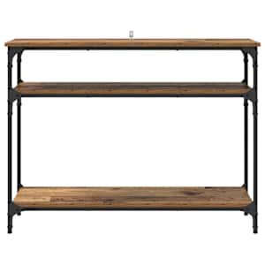 Konzolový stolek Staré dřevo 100 x 29 x 75 cm kompozitní dřevo - obrázek 5