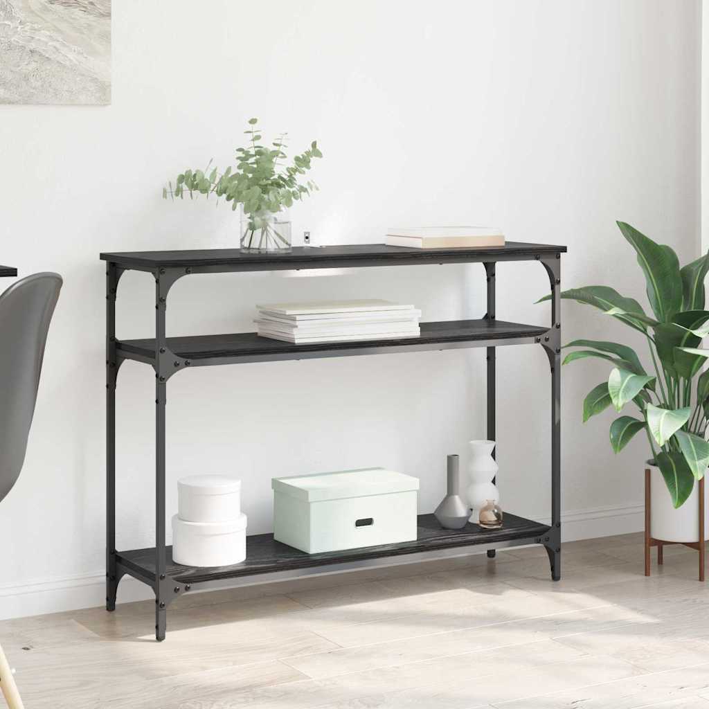 Mese - Masă de consolă Stejar Negru 100 x 29 x 75 cm Lemn compozit