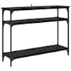 vidaXL Konsoollaud Must tamm 100 x 29 x 75 cm Tehispuit