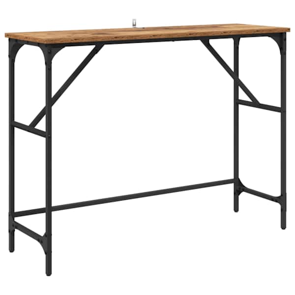 vidaXL Konsoollaud Vana puit 100 x 32 x 75 cm Tehispuit