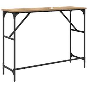 Konzolový stolek Artisanový dub 100 x 32 x 75 cm - obrázek 7
