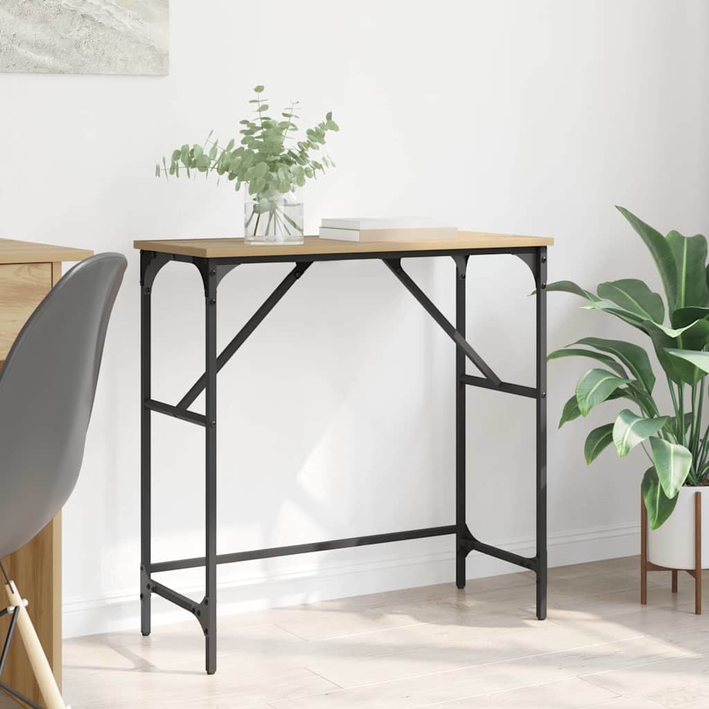 Mobilă și Mobilier - Masă de consolă stejar artizanal 75 x 32 x 75 cm Lemn compozit