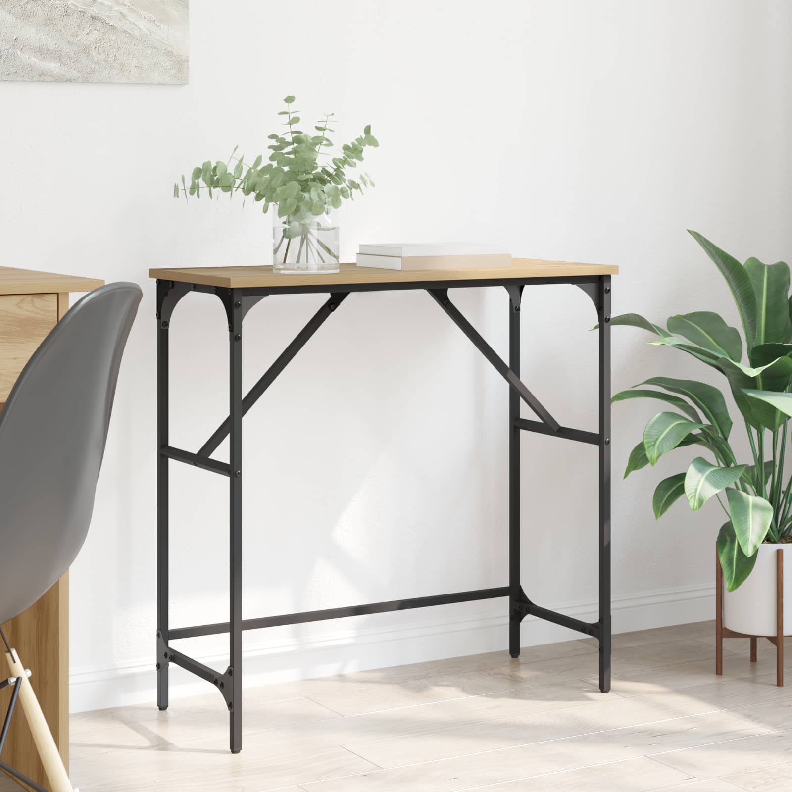 vidaXL Masă de consolă Stejar Artizanal 75 x 32 x 75 cm Lemn compozit