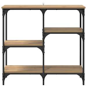 Konzolový stolek s policí Artisanový dub 80 x 29 x 75 cm - obrázek 5