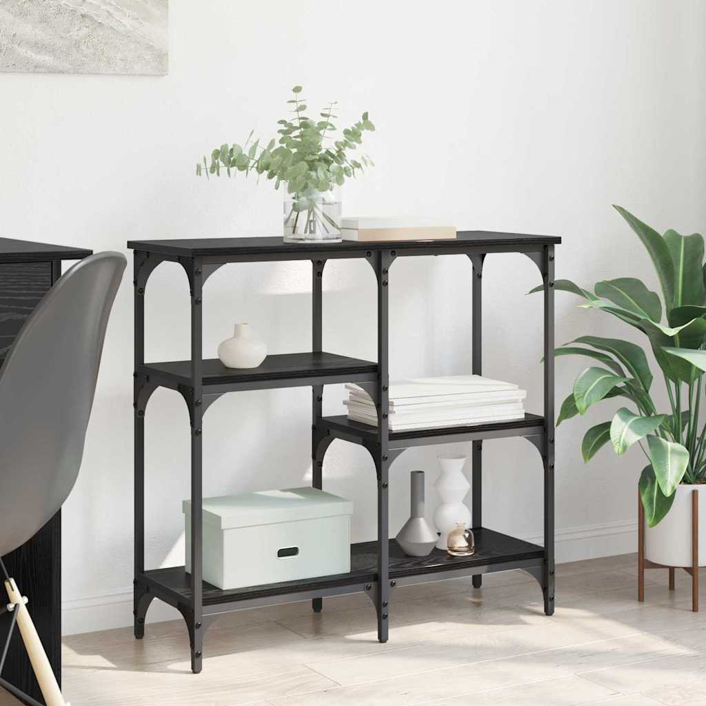 Măsuțe decorative living - cu raft Stejar negru 80 x 29 x 75 cm Lemn compozit