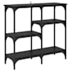 vidaXL Konsoollaud Must tamm 80 x 29 x 75 cm Tehispuit
