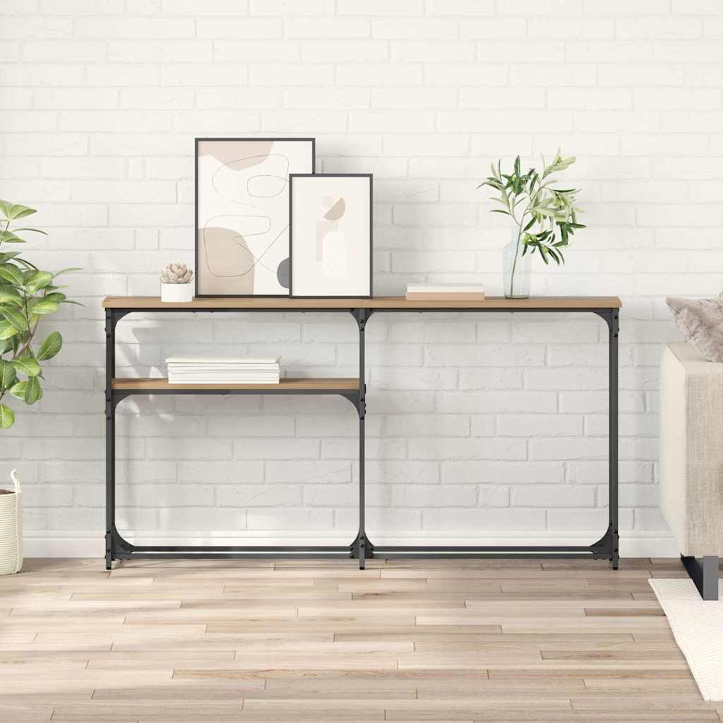 Noptiere dormitor - MasaConsole Stejar Artizanal 145 x 22,5 x 75 cm Lemn compozit