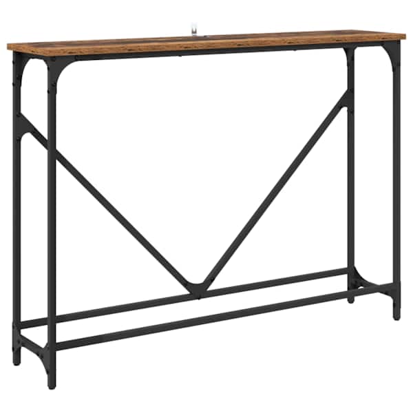vidaXL Konsoollaud Vana puit 102 x 23 x 75 cm Tehispuit