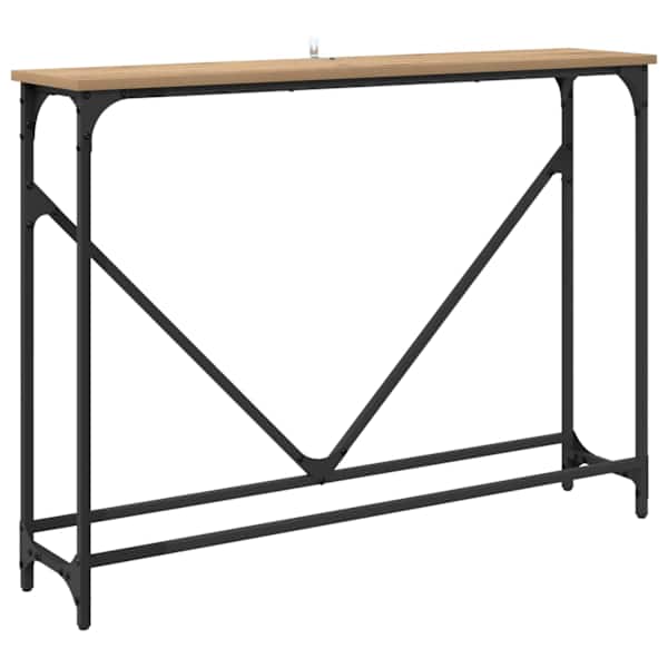 vidaXL Konsoollaud K&auml;sit&ouml;&ouml;puu 102 x 23 x 75 cm Tehispuit