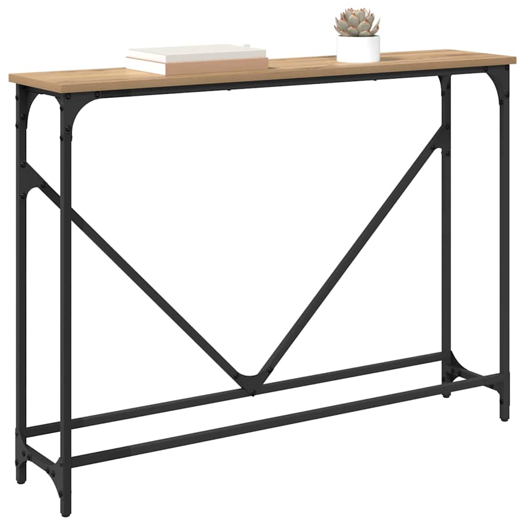 vidaXL Wandtafel artisanaal eikenkleurig 102 x 22.5 x 75 cm