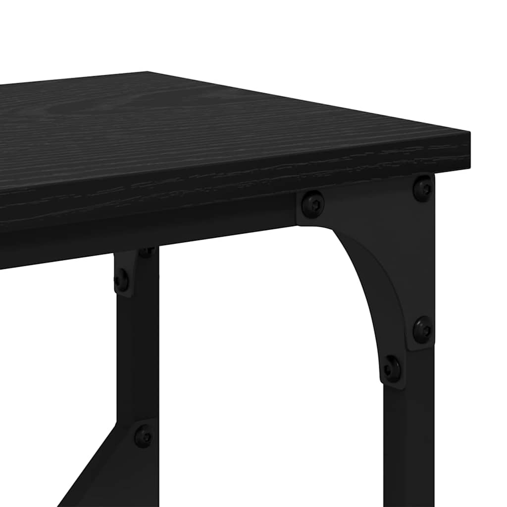 Конзолна маса Черен дъб 102 x 22.5 x 75 см Инженерно дърво - Image 8