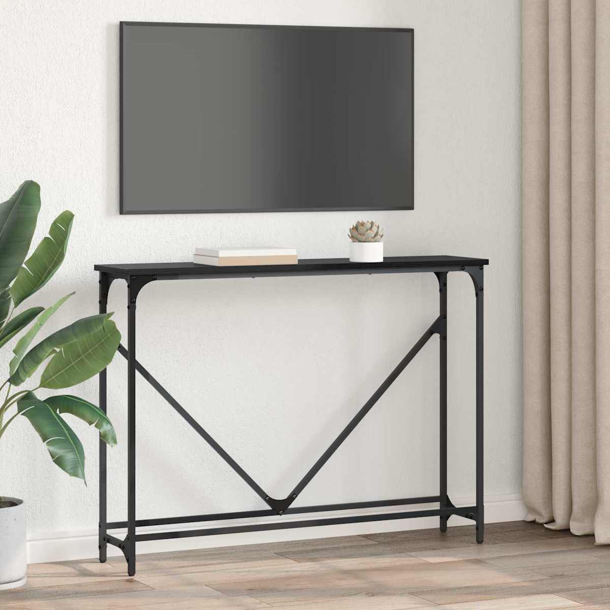 Konsolbord 102 x 23 x 75 cm Konstrueret træ - Billede 4