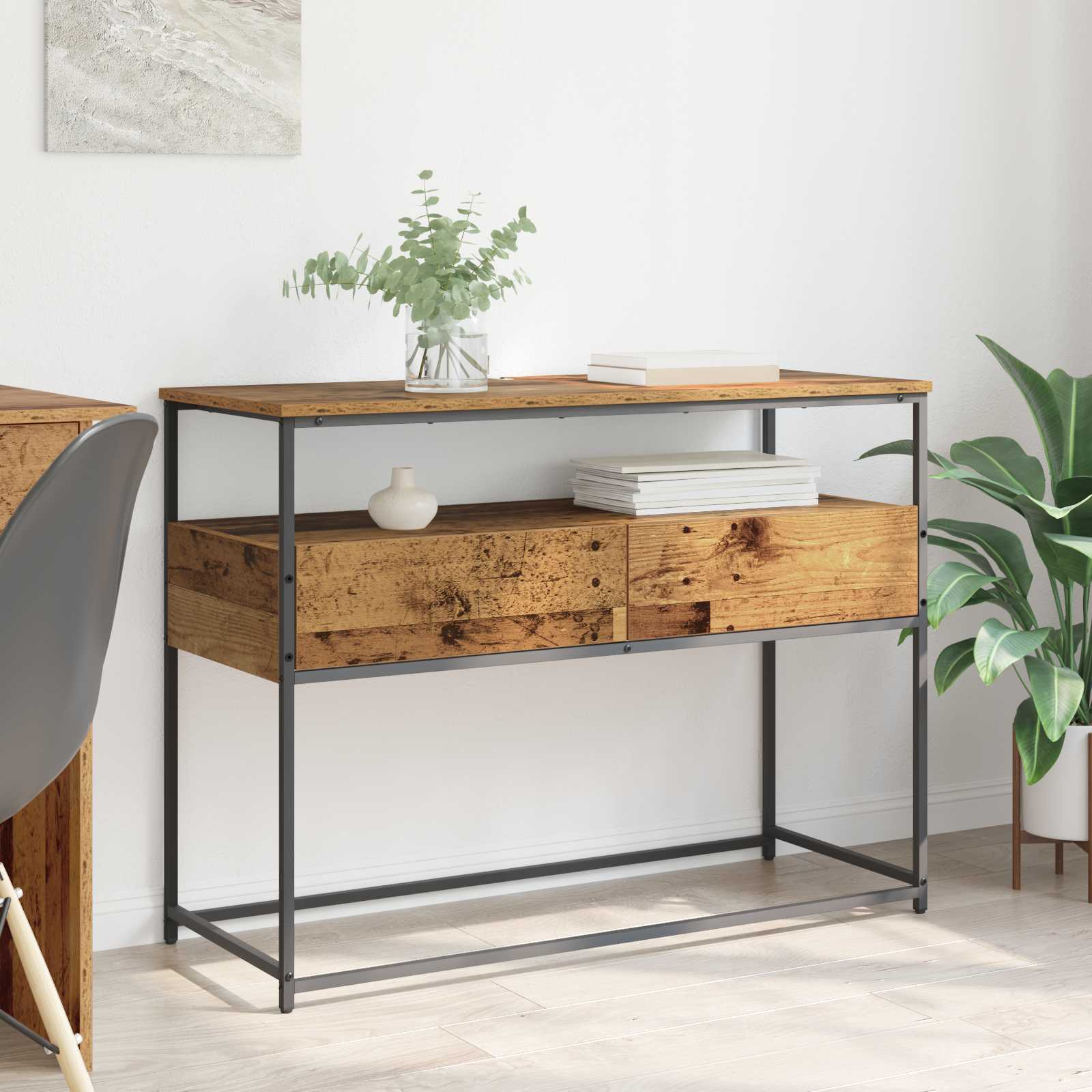 vidaXL Masă de consolă Lemn Vechi 100 x 40 x 75 cm Lemn compozit