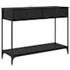 vidaXL Konsoollaud Must tamm 100 x 34,5 x 75 cm Tehispuit