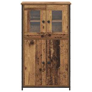 Vysoký bufet Staré dřevo 62 x 32 x 106,5 cm kompozitní dřevo - obrázek 6